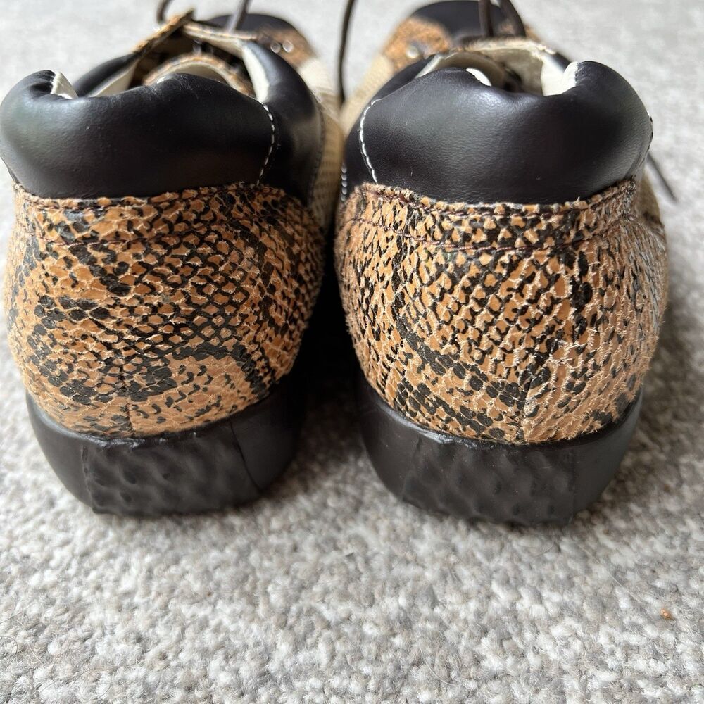 Newport‎ News Mens Dress Shoes Sz 11 Snake Pattern Brown Tan Patent Leather - Picture 5 of 12